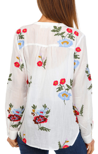 Thumbnail 1: Chelsea & Theodore Women's Embroidered Button Front Top 