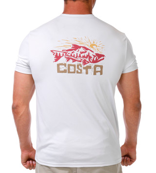 Thumbnail 2: COSTA Men's Tech Salmon Scene T-Shirt 