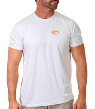 Thumbnail 1: COSTA Men's Tech Salmon Scene T-Shirt 