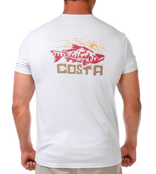 Thumbnail 3: COSTA Men's Tech Salmon Scene T-Shirt 