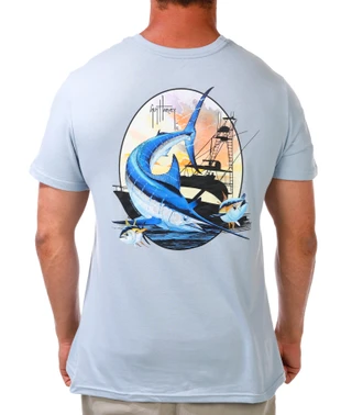 Thumbnail 3: Guy Harvey Men's Offshore Yellowfin Short Sleeve Graphic T-Shirt 
