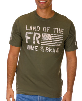 Thumbnail 1: Buck Wear Men's Land of the Free Graphic T-Shirt 
