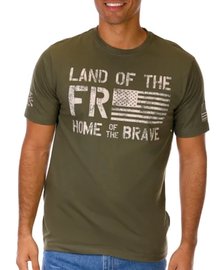 Thumbnail 1: Buck Wear Men's Land of the Free Graphic T-Shirt 
