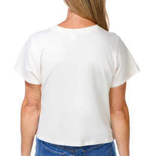 Thumbnail 2: COASTAL DREAMER Juniors Triple Hibiscus Boxy Graphic Tee 