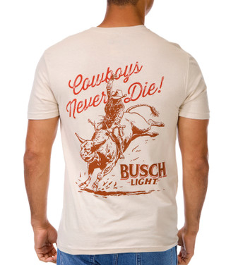 Thumbnail 1: Bush Light Men's Cowboys Never Die Print T-Shirt 
