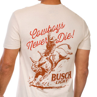 Thumbnail 3: Bush Light Men's Cowboys Never Die Print T-Shirt 