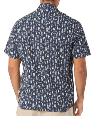 Thumbnail 2: Quiksilver Waterman Men's Short Sleeve Print Tech Button Down Shirt 