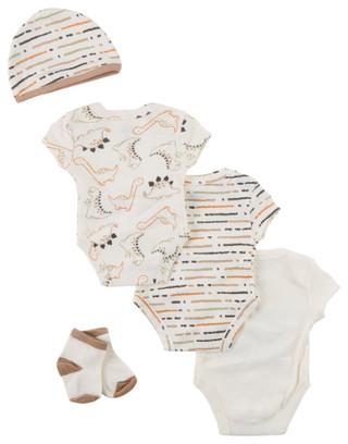 Thumbnail 4: Baby Essentials Baby Boys 5 Pc Just Like Daddy Bodysuit Set 