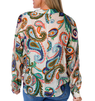 Thumbnail 2: 1 STATE Women's 3/4 Sleeve Button Front Top 