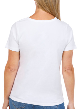 Thumbnail 4: Coral Bay Petite Short Sleeve Crew Neck Cotton Tee 