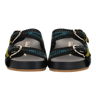 Thumbnail 2: FERRAGAMO Womens Shaula Crochet Sandals 