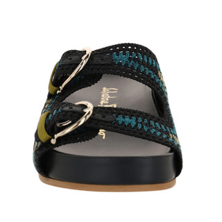 Thumbnail 5: FERRAGAMO Womens Shaula Crochet Sandals 