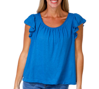 Thumbnail 1: MAX STUDIO Women's Flutter Sleeve Top 