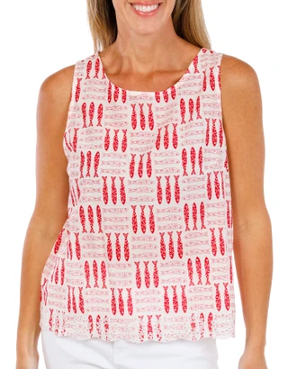 Thumbnail 1: C&C California Women's Sleeveless Lightweight Cotton Top 