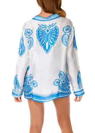 Thumbnail 3: SURF GYPSY Women's Print Button Up Swimsuit Cover Up 