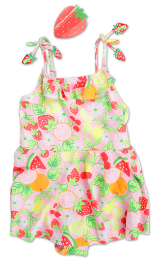 Thumbnail 1: Young Hearts Little Girls 2 Pc Swimsuit Set  