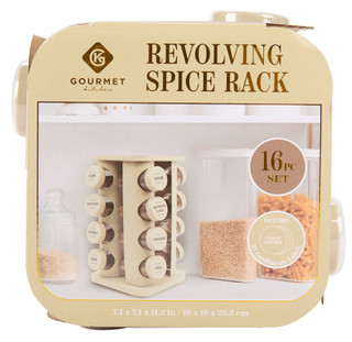 Thumbnail 1: GOURMET HOME PRODUCTS 16 Pc Revolving Spice Rack  