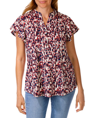 Thumbnail 1: Ava & Grace Women's Flutter Sleeve Top 
