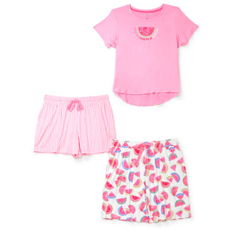 Thumbnail 1: JACLYN Women's Plus 3 Pc Pajama Shorts Set  