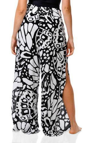 Thumbnail 2: SHORE LIFE Women's Plus Print Wide Leg Drawstring Pants 