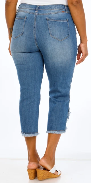 Thumbnail 2: 1822 Women's Tulip Hem Denim Capris 