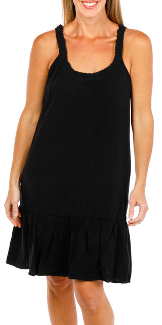 Thumbnail 1: BOBEAU Women's Sleeveless Linen Blend Dress 