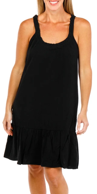 Thumbnail 1: BOBEAU Women's Sleeveless Linen Blend Dress 