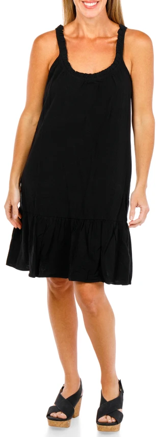 Thumbnail 4: BOBEAU Women's Sleeveless Linen Blend Dress 