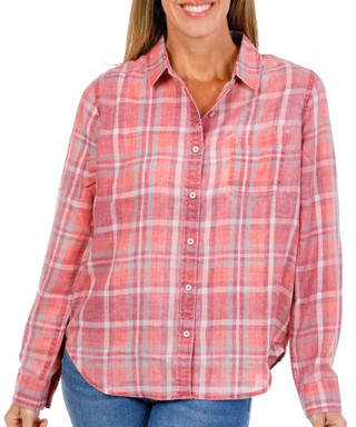 Thumbnail 1: FLAG & ANTHEM Womens Long Sleeve Button Down Woven Shirt 