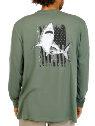Thumbnail 1: Guy Harvey Men's Long Sleeve Print Shirt 