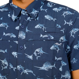 Thumbnail 4: Salt Life Men's Short Sleeve Print Button Down Shirt 