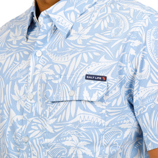 Thumbnail 2: Salt Life Men's Short Sleeve Print Button Down Shirt 