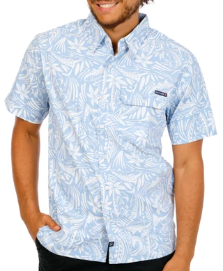 Thumbnail 1: Salt Life Men's Short Sleeve Print Button Down Shirt 