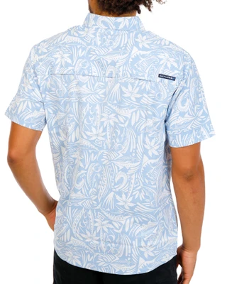 Thumbnail 3: Salt Life Men's Short Sleeve Print Button Down Shirt 
