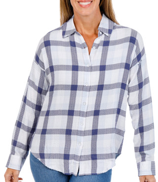 Thumbnail 1: FLAG & ANTHEM Women's Long Sleeve Boyfriend Button Down Top 