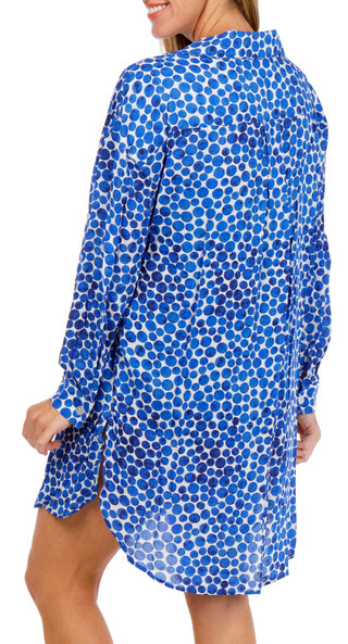 Thumbnail 2: Anne Cole Women's 3/4 Sleeve Button Down Coverup Shirt 