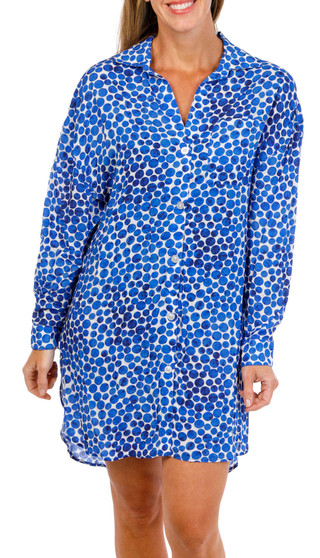 Thumbnail 3: Anne Cole Women's 3/4 Sleeve Button Down Coverup Shirt 