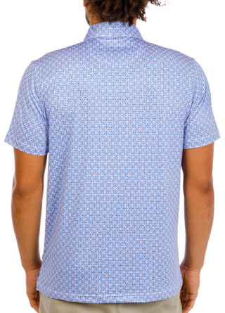 Thumbnail 3: TAILORBYRD Men's Print Performance Golf Polo Shirt 