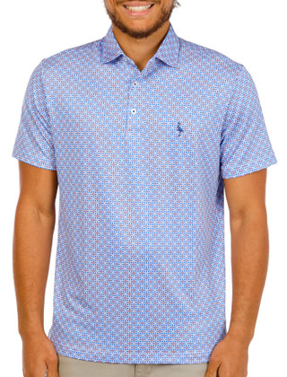 Thumbnail 2: TAILORBYRD Men's Print Performance Golf Polo Shirt 