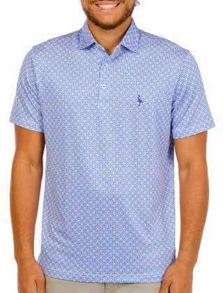Thumbnail 1: TAILORBYRD Men's Print Performance Golf Polo Shirt 