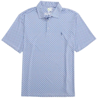 Thumbnail 2: TAILORBYRD Men's Print Performance Golf Polo Shirt 