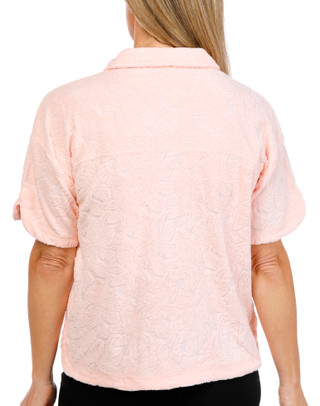Thumbnail 3: Liv Outdoor Women's Short Sleeve Terry Button Down Top 