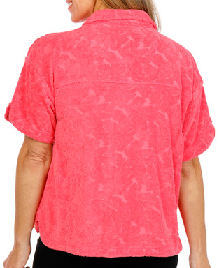 Thumbnail 3: Liv Outdoor Women's Short Sleeve Terry Button Down Top 
