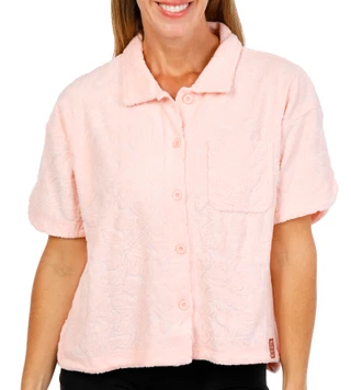 Thumbnail 1: Liv Outdoor Women's Short Sleeve Terry Button Down Top 