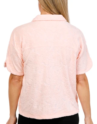 Thumbnail 3: Liv Outdoor Women's Short Sleeve Terry Button Down Top 