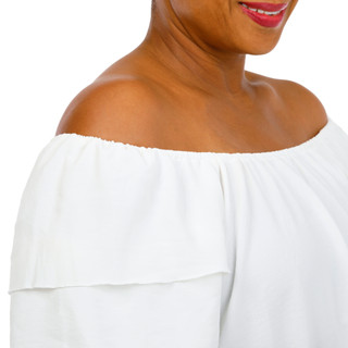 Thumbnail 3: Chenault Plus Flutter Sleeve Airflow Top 