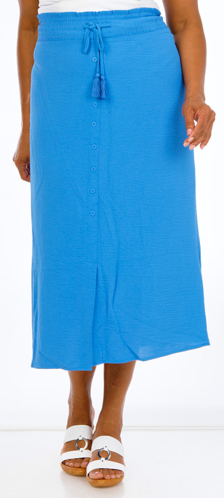 Thumbnail 1: Daily Thread Plus Smocked Waist High Low Skirt 