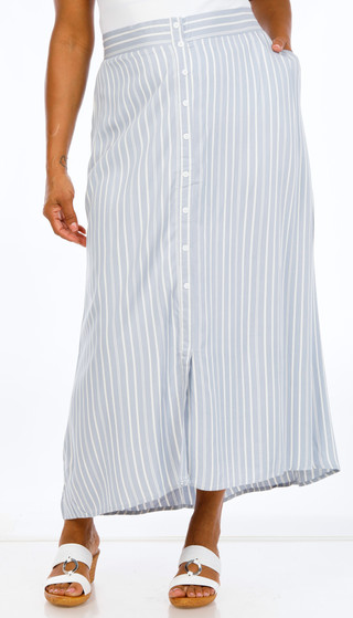 Thumbnail 1: Daily Thread Plus Button Front High Low Skirt 