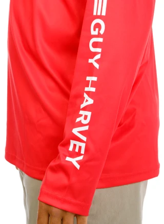 Thumbnail 3: Guy Harvey Men's Long Sleeve Performance Graphic Tee 