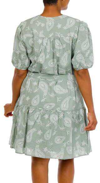 Thumbnail 4: Lucky Brand Plus Puff Sleeve Eyelet Shirtdress 